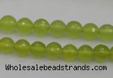 CKA218 15.5 inches 8mm faceted round Korean jade gemstone beads