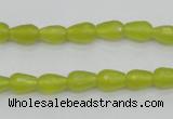 CKA228 15.5 inches 6*8mm faceted teardrop Korean jade gemstone beads