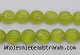 CKA235 15.5 inches 10mm flat round Korean jade gemstone beads