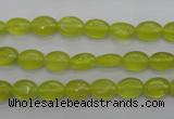 CKA241 15.5 inches 6*8mm oval Korean jade gemstone beads