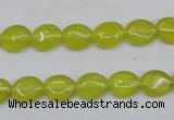 CKA242 15.5 inches 8*10mm oval Korean jade gemstone beads