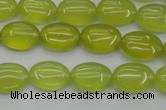 CKA244 15.5 inches 10*14mm oval Korean jade gemstone beads