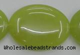 CKA252 15.5 inches 30*40mm oval Korean jade gemstone beads