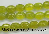 CKA31 15.5 inches 8*10mm oval Korean jade gemstone beads