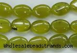 CKA32 15.5 inches 10*14mm oval Korean jade gemstone beads