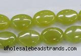 CKA33 15.5 inches 12*16mm oval Korean jade gemstone beads