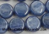 CKC513 15.5 inches 12mm flat round natural Brazilian kyanite beads