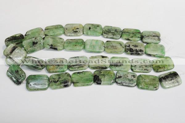 CKC69 15.5 inches 18*25mm rectangle natural green kyanite beads