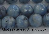 CKC705 15.5 inches 14mm faceted round imitation blue kyanite beads