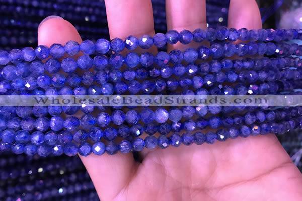 CKC731 15.5 inches 5mm faceted round kyanite gemstone beads