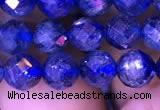 CKC733 15.5 inches 7mm faceted round kyanite gemstone beads