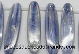 CKC80 Top drilled 13*55mm oval natural kyanite gemstone beads