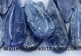 CKC821 15 inches 10*20mm - 16*30mm flat teardrop blue kyanite beads