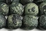 CKJ328 15 inches 10mm round matte kambaba jasper beads