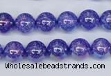 CKQ101 15.5 inches 6mm round AB-color dyed crackle quartz beads