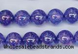 CKQ102 15.5 inches 8mm round AB-color dyed crackle quartz beads