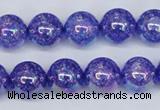 CKQ103 15.5 inches 10mm round AB-color dyed crackle quartz beads