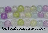 CKQ21 15.5 inches 6mm round dyed crackle quartz beads wholesale