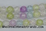 CKQ22 15.5 inches 8mm round dyed crackle quartz beads wholesale