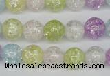 CKQ23 15.5 inches 10mm round dyed crackle quartz beads wholesale