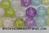 CKQ24 15.5 inches 12mm round dyed crackle quartz beads wholesale