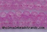 CKQ302 15.5 inches 8mm round dyed crackle quartz beads wholesale