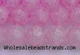 CKQ305 15.5 inches 14mm round dyed crackle quartz beads wholesale