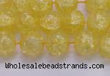 CKQ325 15.5 inches 12mm round dyed crackle quartz beads wholesale