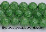 CKQ338 15.5 inches 10mm round dyed crackle quartz beads wholesale