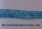 CKQ370 15.5 inches 4mm round dyed crackle quartz beads wholesale