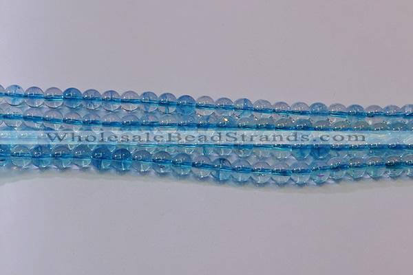 CKQ370 15.5 inches 4mm round dyed crackle quartz beads wholesale