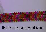 CKQ390 15.5 inches 4mm round dyed crackle quartz beads wholesale