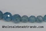 CKQ51 15.5 inches 6mm - 14mm faceted round dyed crackle quartz beads