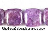 CKU07 15 inches 10*10mm square purple kunzite beads wholesale