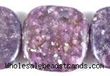 CKU09 15 inches 20*20mm square purple kunzite beads wholesale