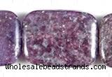 CKU12 15 inches 22*30mm rectangle purple kunzite beads wholesale