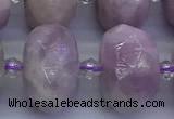 CKU350 15 inches 10*16mm faceted rondelle kunzite beads