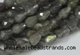 CLB08 16 inches 6*8mm faceted teardrop labradorite beads wholesale