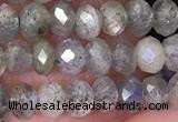 CLB1050 15.5 inches 3*4mm faceted rondelle labradorite beads wholesale