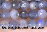 CLB1070 15.5 inches 4mm faceted round labradorite beads