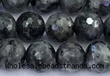 CLB1176 15 inches 8mm faceted round black labradorite beads