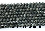 CLB1210 15.5 inches 4mm faceted round black labradorite gemstone beads