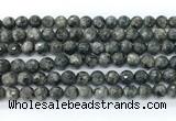 CLB1211 15.5 inches 6mm faceted round black labradorite gemstone beads