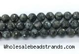 CLB1214 15.5 inches 12mm faceted round black labradorite gemstone beads