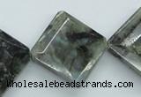 CLB127 15.5 inches 25*25mm faceted diamond labradorite gemstone beads