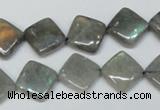 CLB153 15.5 inches 10*10mm diamond labradorite gemstone beads