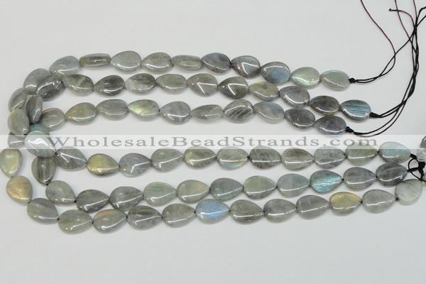 CLB157 15.5 inches 10*14mm flat teardrop labradorite gemstone beads