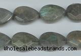 CLB185 15.5 inches 13*18mm faceted flat teardrop labradorite beads