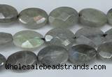 CLB187 15.5 inches 10*14mm faceted oval labradorite beads