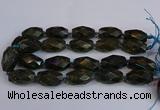 CLB235 15.5 inches 18*30mm - 20*30mm faceted rice labradorite beads